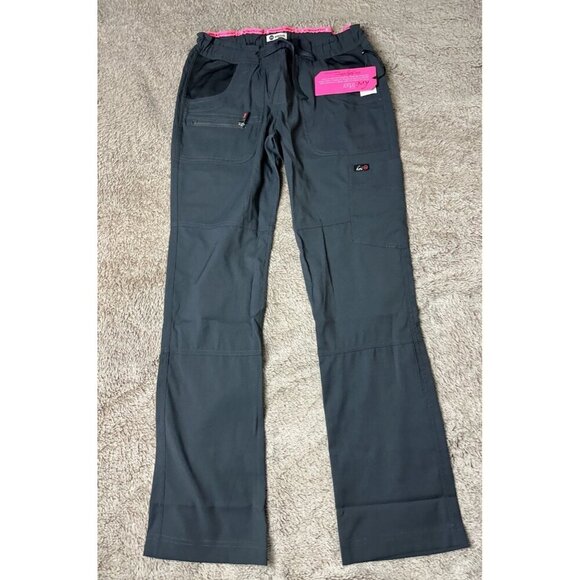 Koi Lite Scrub Pants Woman’s Peace Drawstring Charcoal Performance Stretch New - Picture 4 of 16